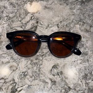 Oliver Peoples Blue and Brown Sunglasses